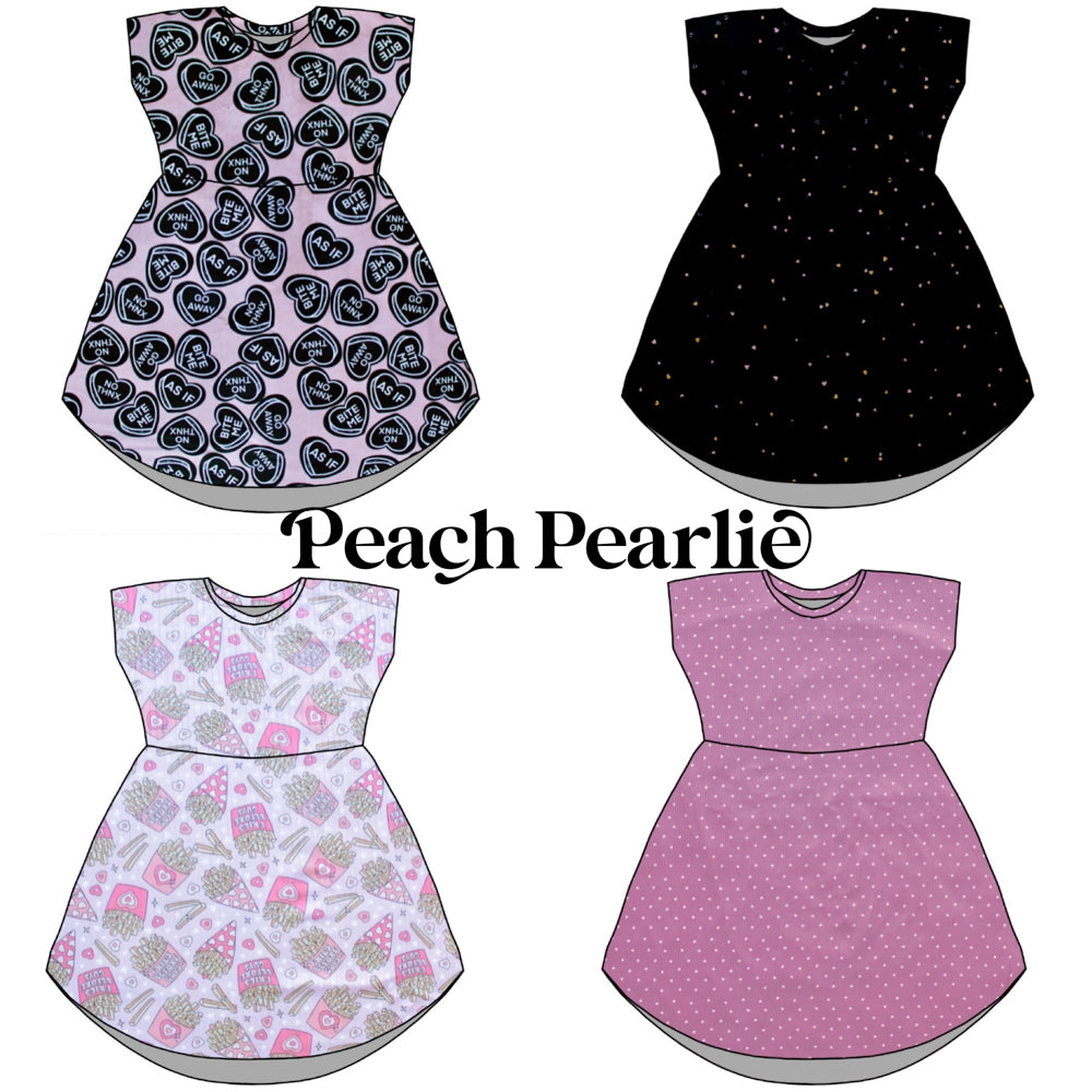 Peach Pearlie Dress