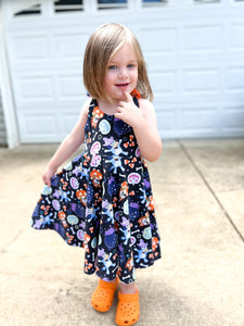 Tie Strap Twirly Dress