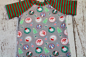 Christmas Stamps Raglan Tee