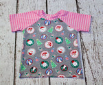 Load image into Gallery viewer, Christmas Stamps Raglan Tee
